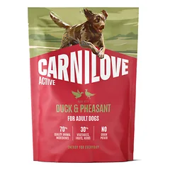 CARNILOVE Active Duck&Pheasant for Adult sausas pašaras suaugusiems šunims su antiena, 1,5 kg