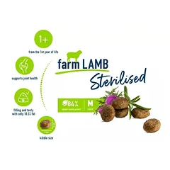 Happy Cat visavertis pašaras sterilizuotoms katėms su ėriena Sterilised Weide Lamm, 1,3 kg — 3 nuotrauka