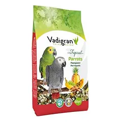 VADIGRAN Parrot Tropical lesalas didžiosioms papūgoms su vaisiais 650g