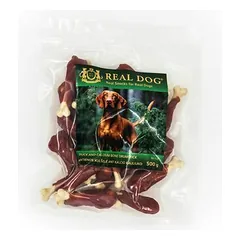 Real Dog antienos blauzdelė ant kalcio kaulo, skanėstai šunims 500 g