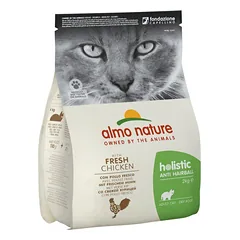 Almo Nature Holistic Functional Cat Anti Hairball su vištiena, sausas maistas suaugusioms katėms nuo plaukų kamuolių, 2 kg