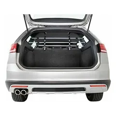 TRIXIE reguliuojama aliumininė automobilio šunų užtvara – 96–163 cm × 34–48 cm (sidabrinė/juoda)