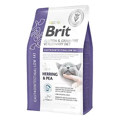 Brit Veterinary Diets Gastrointestinal Low Fat sausas maistas katėms 2 kg
