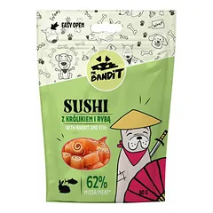 Mr. Bandit Sushi Rabbit With Fish papildomas maistas šunims, su triušiu ir žuvimi, 80 g