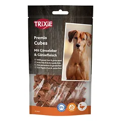 Trixie Premio minkšti žąsies kepenėlių kubeliai, tinka dresūrai, skanėstas šunims, 100 g