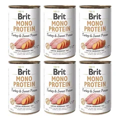 BRIT Mono Protein Turkey & Sweet Potato 6x400 g monoproteinų maistas kalakutiena ir batatai