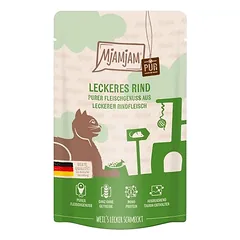 MjAMjAM Quetschie grynas mėsos skonis, drėgnas maistas katėms 12 x 125 g — 3 nuotrauka