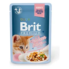 Brit Premium Delicate Fillets in Gravy with Chicken for Kitten  24vnt. x 85g.