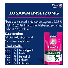 Vitakraft Vita Hearts Digestion skanėstai katėms, < 49 g — 3 nuotrauka