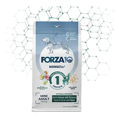 Forza10 Mini Diet Low Grain with Deer and Potato dietinis, sausas maistas mažų veislių šunims, su maisto netoleravimu ir alergijomis, 1,5 kg parduotuvėje vetprekes.lt