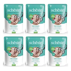 SCHESIR Tunas su dorada drebučiuose katėms 6x85 g