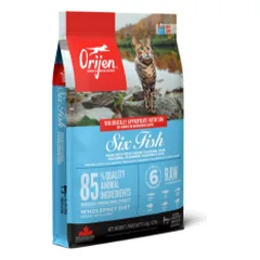 ORIJEN Six Fish Cat sausas pašaras katėms, 1.8 kg parduotuvėje petreon.lt