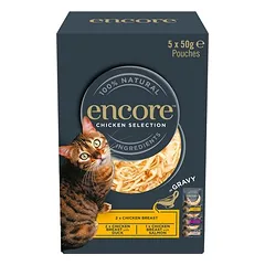 Encore Cat Gravy Pouch mišrus rinkinys, drėgnas maistas katėms 5 x 50 g