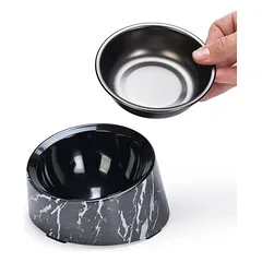 Designed by Lotte melamininis dubenėlis katėms Vita, juodas, 160 ml, Ø 13,5 cm — 5 nuotrauka