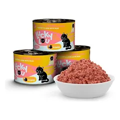 Lucky Lou Adult drėgnas maistas katėms, bandomasis rinkinys 6 x 200 g — 4 nuotrauka