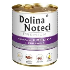 Konservai šunims su triušiena ir spanguolėmis Dolina Noteci Premium 800 g