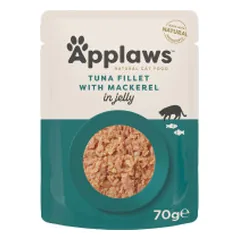 Applaws Cat Pouch in Jelly konservai su tunu ir skumbre drebučiuose katėms - Pet24