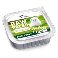 RAW PALEO Pate Duck Mini Puppy 150g antiena kačiukams