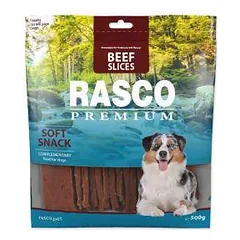Šunų skanėstas - Rasco Premium Snack jautienos gabaliukai 500 g