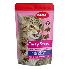 Sanal Tasty Stars lašišos skanėstai katėms 12×40 g