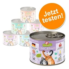 GranataPet DeliCatessen bandomasis rinkinys, drėgnas maistas katėms 6 x 200 g