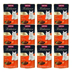 ANIMONDA Vom Feinsten Fines mit Filets Suaugusiems Katinams Antiena ir Kalakutienos Filetas 12x85g drėgnas maistas katėms