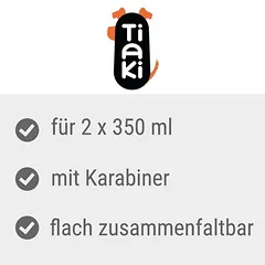 TIAKI dvigubas silikoninis kelioninis dubenėlis Mini, 2 x 350 ml — 3 nuotrauka