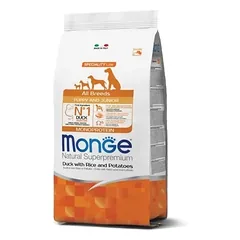 Monge monoprotein sausas maistas šuniukams su antiena, ryžiais ir bulvėmis 12kg
