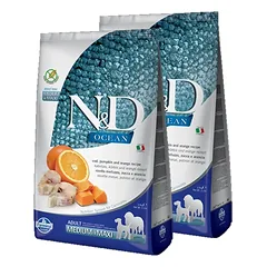 FARMINA N&D Ocean canine COD, PUMPKIN & ORANGE ADULT MEDIUM & MAXI 2x12kg