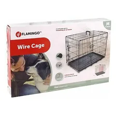 Flamingo Keo M Dog Wire Cage with Two Doors Black 77 x 47 x 54 cm