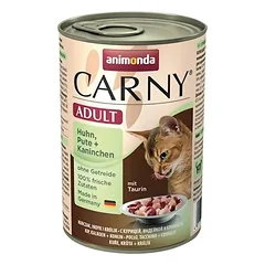 ANIMONDA Cat Carny Adult, skonis: vištiena, kalakutiena, triušiena, 400 g 