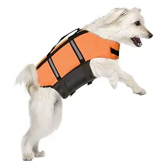 Flamingo plaukimo liemenė šunims, oranžinė, Dideliems 26–45 kg — 3 nuotrauka