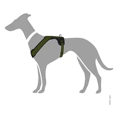 HUNTER NEOPRENE petnešos iš neopreno šunims, M– L, rusvai žalsvos — 5 nuotrauka