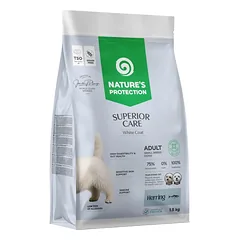 Nature's Protection Superior Care mažų veislių suaugusių baltakailių šunų sausas begrūdis pašaras su silke, 10 kg — 3 nuotrauka