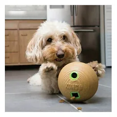 KONG Bamboo Feeder Ball M – interaktyvus žaislas šunims, skanėstų kamuolys — 3 nuotrauka