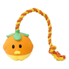Šuns žaislas, lateksas, įvairiaspalvis, 40 cm, oranžinis — 3 nuotrauka