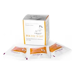Dia Dog&Cat N60 kramtomosios tabletės šunims ir katėms sutrikusiai žarnyno absorbcijai ir ūmiam viduriavimui gydyti