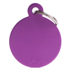 My Family didelis violetinis apskritimas graviruojamas pakabukas šunims, katėms