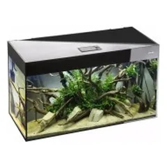 Glossy 100 ST Day&Night akvariumas stačiakampis, juodas, 100x40x60 cm — 2 nuotrauka