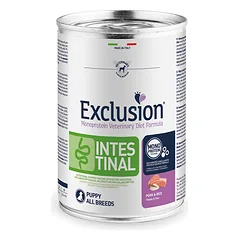 Exclusion Intestinal dietiniai konservuotas pašaras mažiems šuniukams su kiauliena ir ryžiais, 400 g