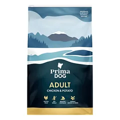 PrimaDog Adult Chicken & Potato be glitimo sausas maistas suaugusiems šunims su vištiena, 3 kg