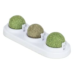 Trixie Matatabi Play Balls With Holder, Catnip kačių žaislas su lipniu laikikliu, ø 5 cm