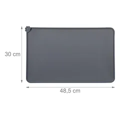 Šėrimo kilimėlis katėms ir šunims Relaxdays, Pilkas, 48,5 × 30 cm — 4 nuotrauka