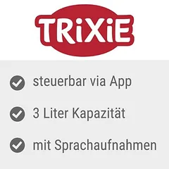 Trixie automatinė šėryklė katėms TX-S Smart, iki 3 l sauso maisto, balta — 4 nuotrauka