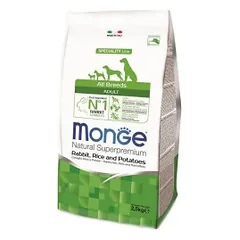 Monge adult sausas pašaras (triušiena, ryžiai, bulvės) 2,5kg