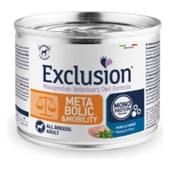 Exclusion Metabolic & Mobility konservai su kiauliena ir kanapėmis šunims, 200 g