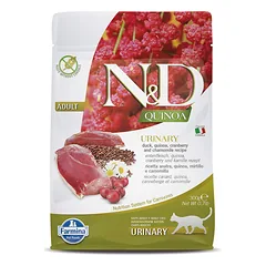 FARMINA N&D QUINOA - CAT Dry URINARY Duck&Cranberry ADULT 300 gr (pak.16)