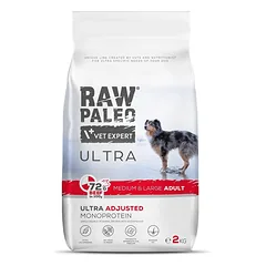 RAW PALEO Ultra Beef Medium&Large Adult 2kg jautiena suaugusiems vidutinių ir didelių veislių šunims