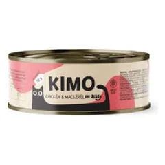 Kimo Chicken & Mackerel in Soft Jelly konservai su vištiena ir skumbre katėms - Zoobazė.