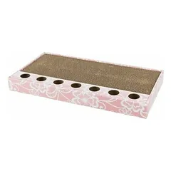 Trixie Cat Scratching Cardboard with 2 Toy Balls, 48 x 5 x 25 cm, Pink